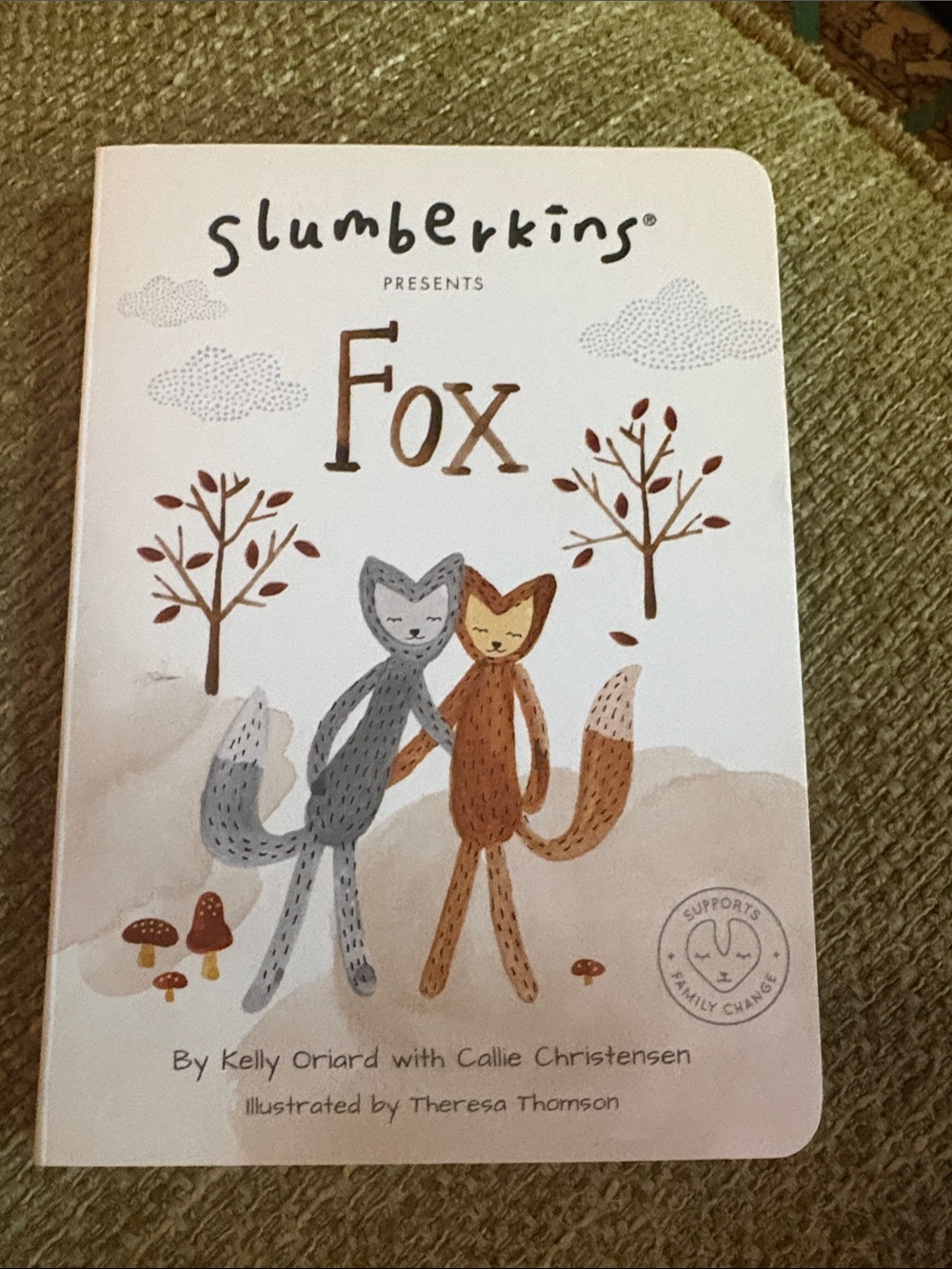 Fox Board Book for coping skills for young children family life changes
